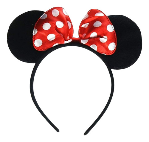3 Diademas De Mimi Minnie Mouse Moño Rojo Fiesta