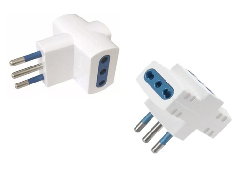 Pack X24 Adaptador Enchufe Triple Blanco Ladrón De Corriente