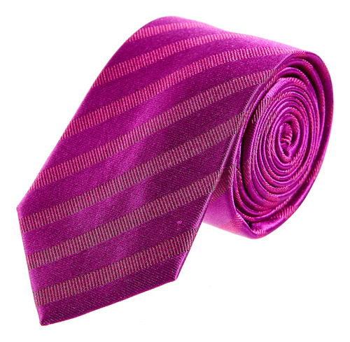 Corbata Hombre Relieve Tejido Jaquard Seda Vittorio Forti Color Rosa Largo 6.5 cm