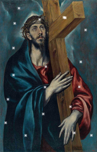 Lienzo Canvas Arte Sacro Cristo Cargando La Cruz Greco 70x50