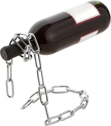 Fantasee - Soporte Para Vino Con Cadena Colgante, Estante Pa