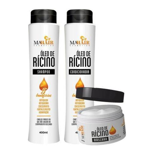 10 Kit Capilar Mahair Com Shampoo + Condicionador + Máscara
