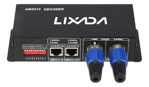 Lixada Dmx512 4ch*4a Decodificador Led Controller 4 Canais