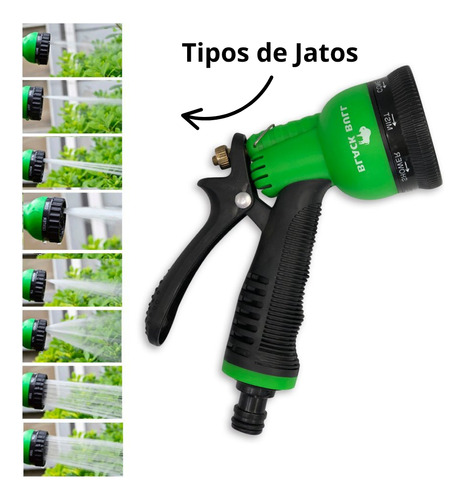 Esguicho Ponta Para Mangueira Pressão 8 Tipos De Jatos