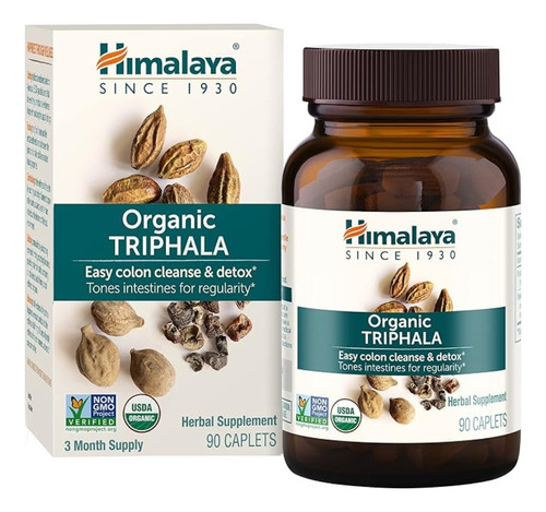 Triphala Organico Limpieza Colon Hinchazon Regularidad 90 Cp