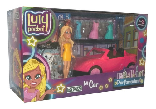  Luly Pocket Muñeca Perfumada Con Auto Y Vestidos Ditoys