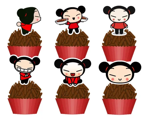 comprar 120 Tags Toppers Personalizados Doces Docinhos Pucca
