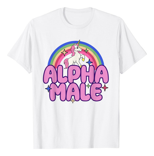 Playera Alpha Male Sarcasmo, Camiseta Unicornios