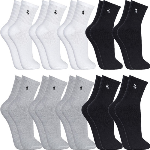 Kit 10 Pares Meia Lupo Cano Médio Masculina Atacado Original