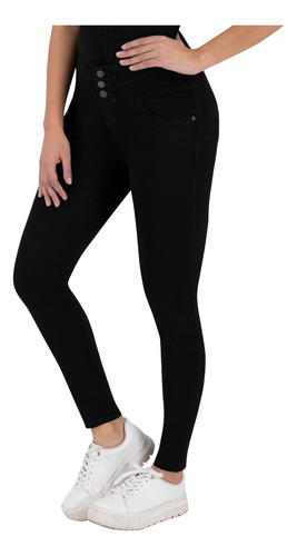 Pantalón Skinny Britos Jeans Mujer Negro Corazón 024861
