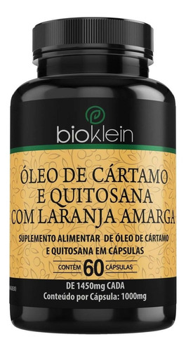 Óleo De Cártamo E Quitosana Com Laranja Amarga - 60 Cápsulas