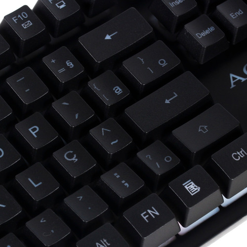 Imagem 7 de 8 de Kit Teclado + Mouse Semi Mecânico Gamer Led Rgb Óptico M800