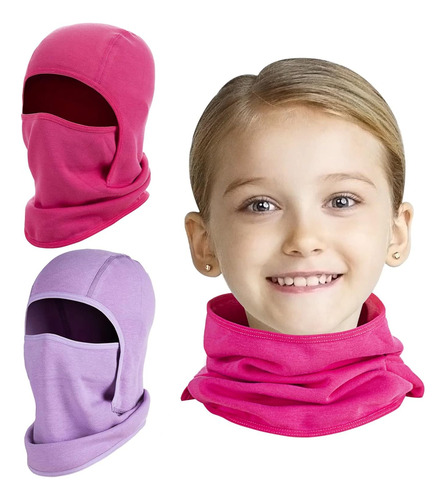 2 Pack Kids Balaclava Face Mask For Boy Girl, Winter Hat Ski