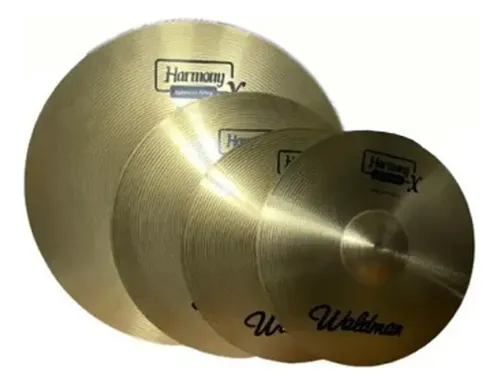 Kit Pratos Bateria Waldman Harmony X 14 16 20 Polegadas Latão