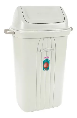 Tacho Cesto De Basura Recipiente Residuos 60 Lts San Remo Tapa Vaiven