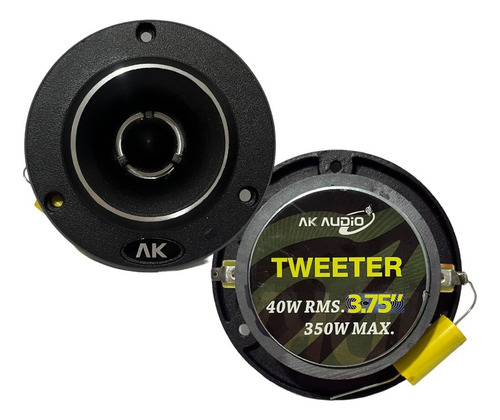 Tweeter Automotriz De Bala 3.75 Pul 350w Color Negro