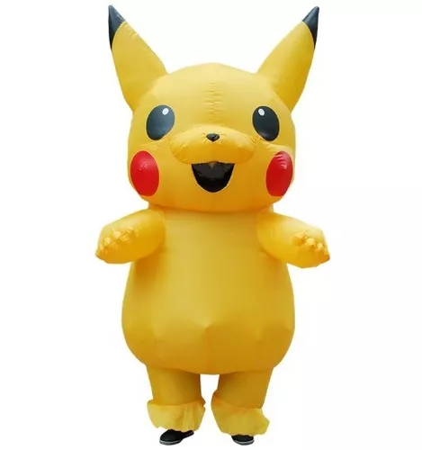 Fantasia Pikachu Inflavel Gigante - Adulto - Pronta Entrega