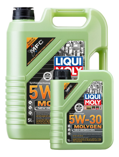 Aceite para motor Liqui Moly sintético 5W-30 para autos, pickups & suv 1 pack de 2 unidades / 6L
