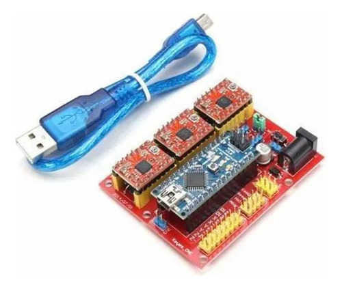 Tarjeta Cnc Shield V4 Con Arduino Nano +3 Driver A4988+cable