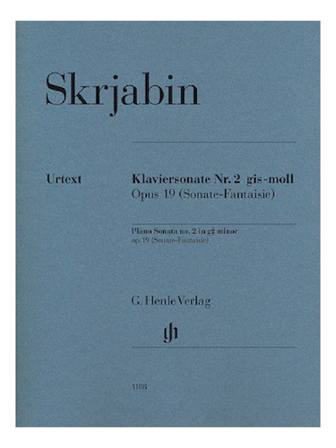 A. Scriabin: Piano Sonata No.2 In G# Minor Op.19. (sonate-fa