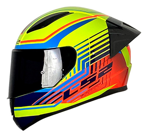 Casco Para Moto Rapid Kruise Amarillo Naranja Brillo