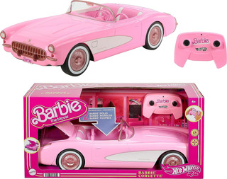 Hot Wheels Rc Barbie Corvette, Mando A Distancia A Batería..