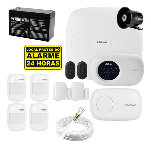 Kit De Alarme Central Monitorada Amt 1016 Net C/ 6 Sensores