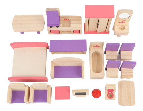 Juego De Muebles De Juguete De Madera, Simulación, Madera Ma