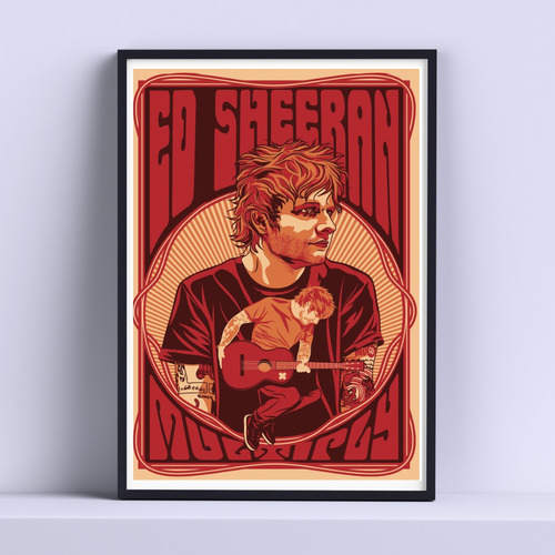 Cuadro Ed Sheeran Multiply Decorativo 30x40cm Listo P Colgar