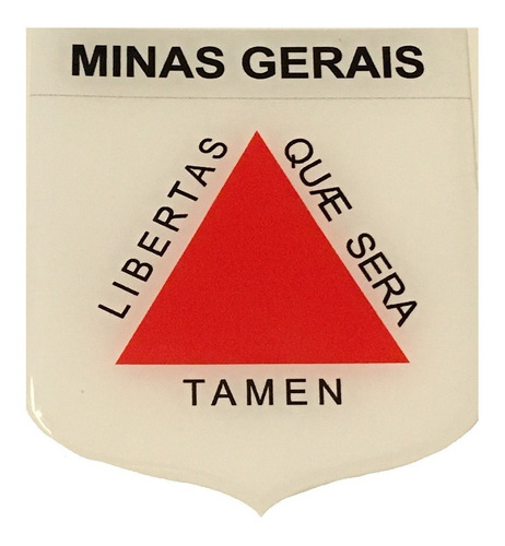 Adesivo Resinado Em Escudo Da Bandeira De Minas Gerais