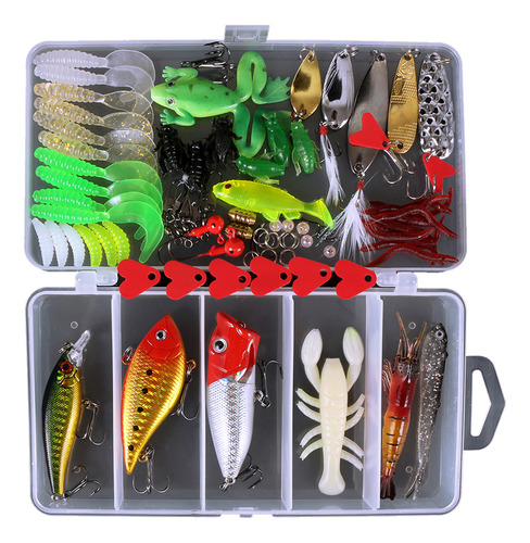 Kit De Señuelos De Pesca 78pcs Para Bass Trucha Salmón Acces