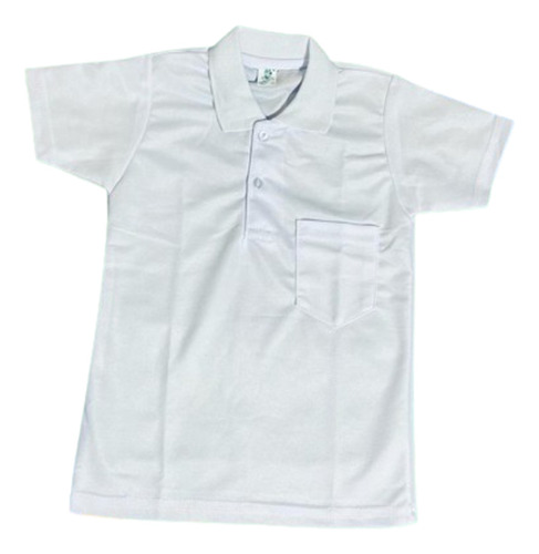 Camisa Polo  Niño Colegio Blanca Botones