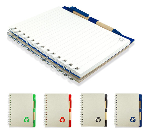 Libreta Con Bolígrafo Recycle Eco 80 Hojas Escolar Cuaderno
