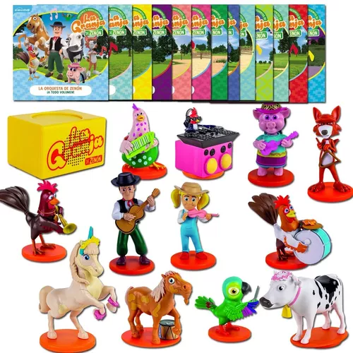 Audiocuentos La Granja De Zenon Kit X12 Figuras + Parlante de