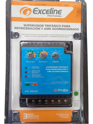 Supervisor Trifasico Para Refrigeracion 220v Exceline