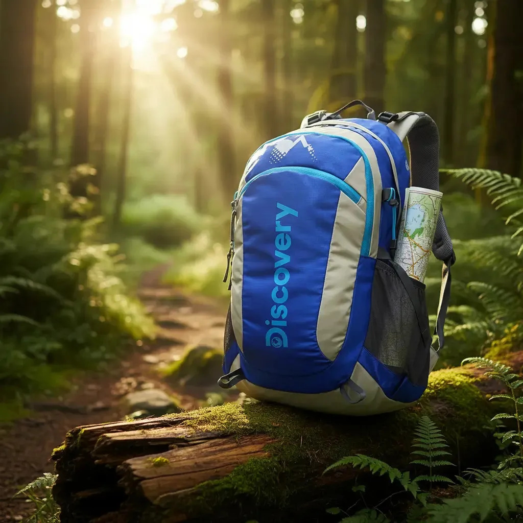 Mochila Trekking 40 Lt Discovery Adventure Espalda Rigida Color Azul