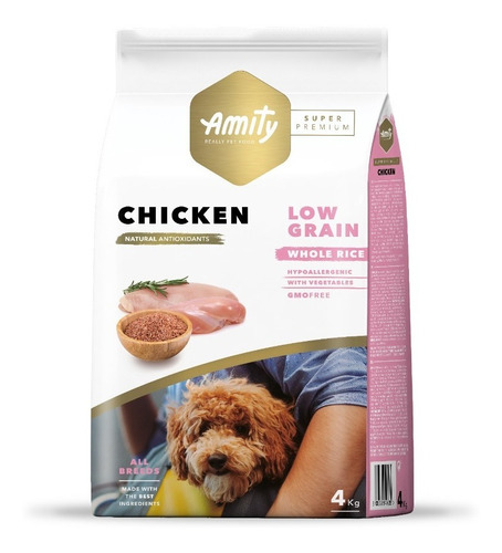 Amity Alimento Perro Adulto Pollo Bajo En Granos 4k