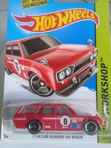 Hot Wheels 71 Datsun Bluebird 510 Wagon Red Workshop 206/250