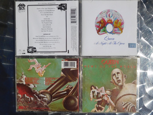 Queen 2 Cds: A Night At../ News Of The W...  Usado Impecab 