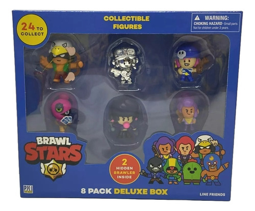 8 Pack Figuras Brawl Stars Coleccionables Line Friends Pmi