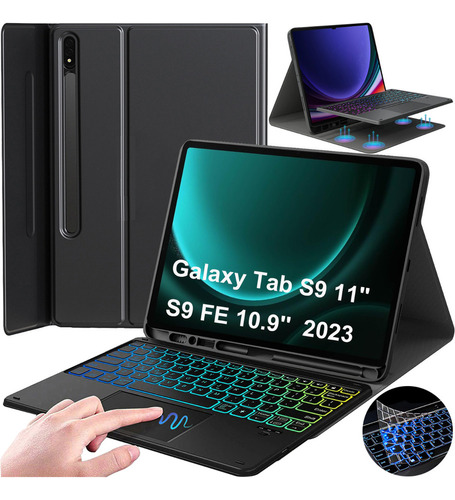 Funda Teclado Iluminado Para Galaxy Tab S9fe 10.9''/ S9 11''