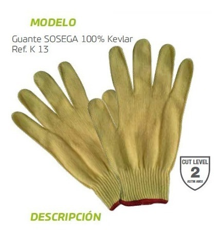 Guante Sosega K13- 100% Kevlar- Temperatura 