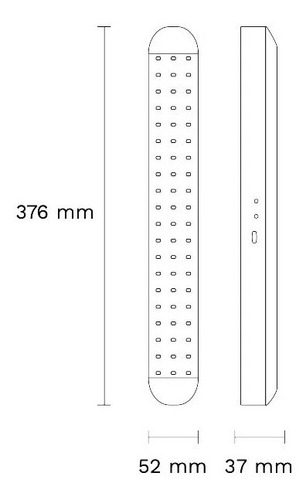 Luz De Emergencia Gamasonic GS60 Leds Con Batería Litio-ion