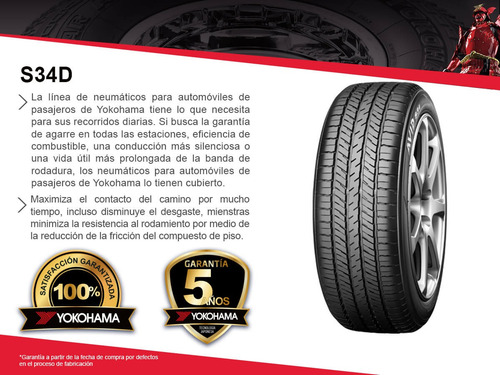 1 Llanta 205/50r17 Yokohama S34d 88v 110193217