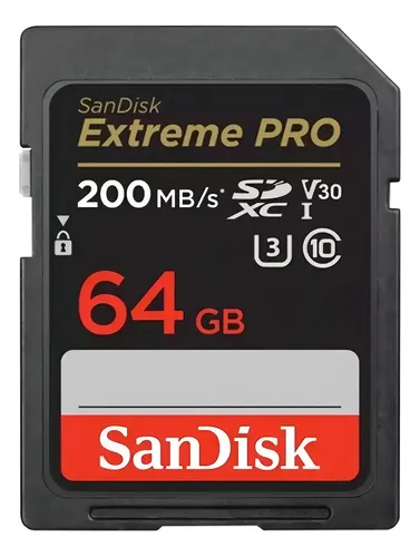 Cartao Memória Sandisk Extreme Pro Sd 64gb 200mb/s