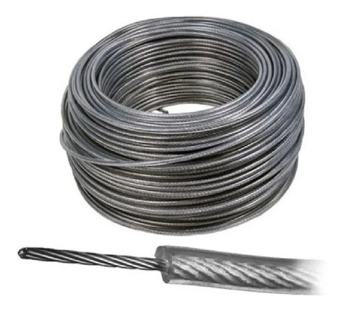 Linga Cable De Acero Forrado Fiero 1.5mm X 10 Metro