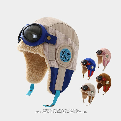 Gorro Gafas Aviador Unisex Retro Cálido Bonito Para Invierno