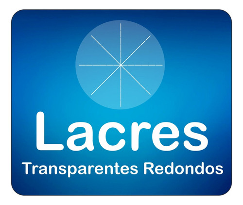 Lacre Transparente Redondo 20mm Com Picotes 1000 Unidades 