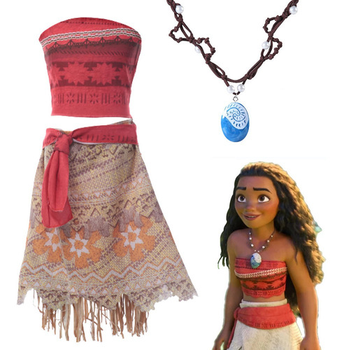 Disfraz De Moana Para Halloween Con Collar