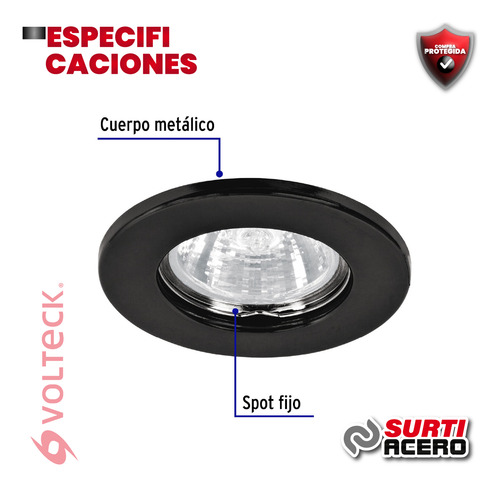 Kit4pz Luminario Redondo Ngo Fijo, Lámpara No Incluida 46613